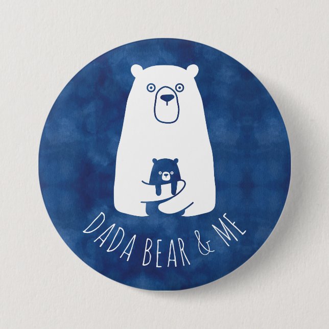 DADA BEAR & ME | Vater Kids Daughter Son Dada Bear Button (Vorderseite)