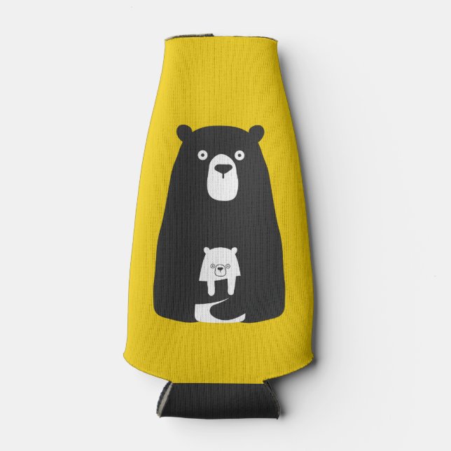 DADA BEAR & ME | Vater Kids Daughter Son Dada Bear Flaschenkühler (Vorderseite)