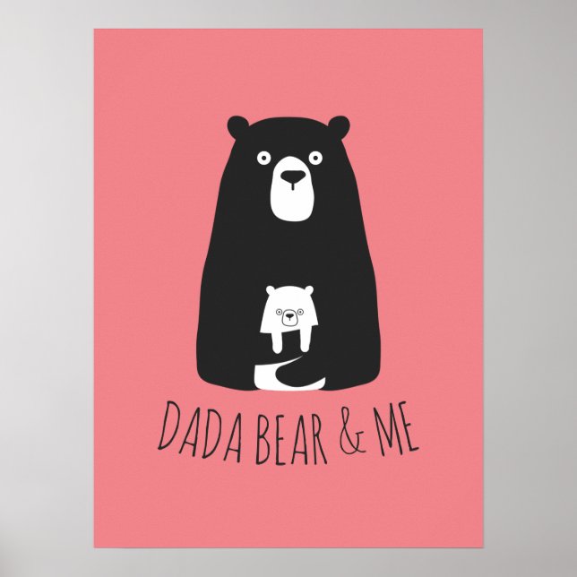 DADA BEAR & ME | Vater Kids Daughter Son Dada Bear Poster (Vorne)