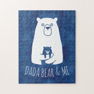 DADA BEAR & ME   Vater Kids Daughter Son Dada Bear Puzzle