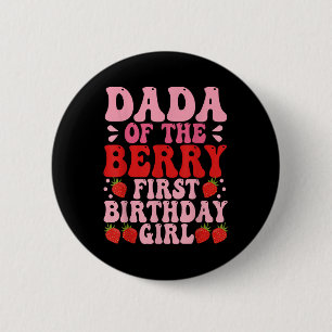 Dada Berry First Birthday Strawberry Girl Mama und Button