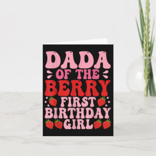 Dada Berry First Birthday Strawberry Girl Mama und Karte