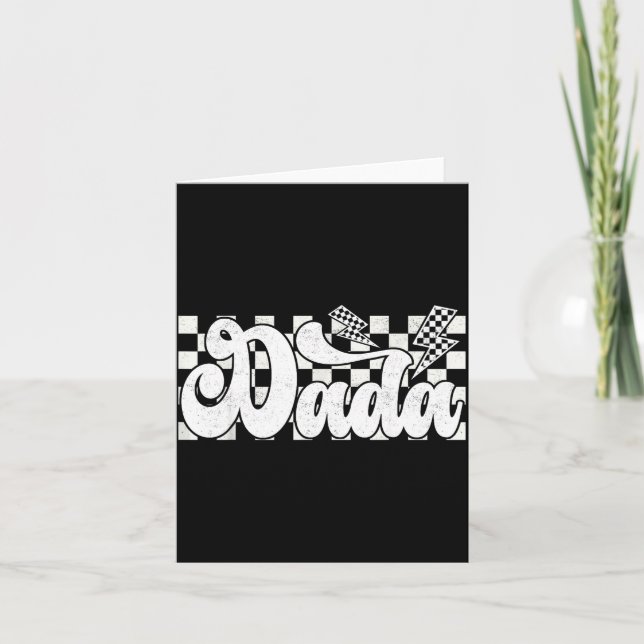 Dada Blitz Kariert Vatertag Papa Opa  Karte (Vorderseite)