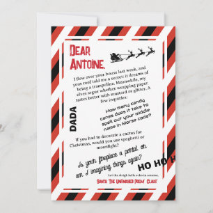 DADA Brief vom Santa The Sleigh, der vergessen hat Einladung