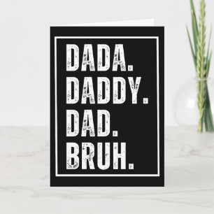 Dada Daddy Dad Bruh Retro-Distressed zum Vatertag  Karte
