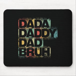 Dada Daddy Dad Bruh T-Shirt Retro Vintage Lustig V Mousepad