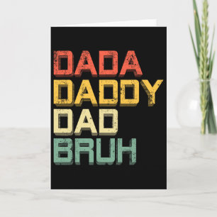 Dada Daddy Dad Bruh T-Shirt Retro Vintage Lustiger Karte