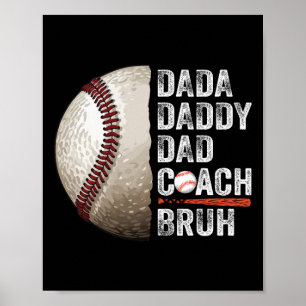 Dada Daddy Dad Bruh Vintage Bysebyll Coach Lustig  Poster