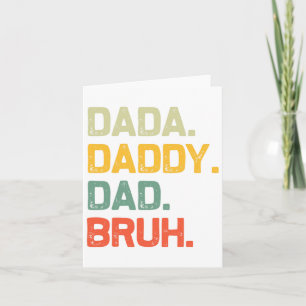 Dada Daddy Papa Bruh Geschenke Männer Lustig Retro Karte