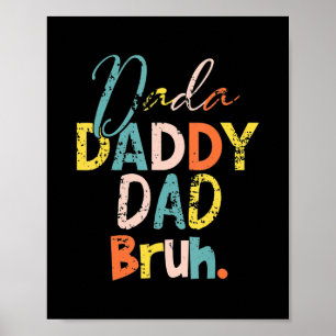 Dada Daddy Papa Bruh Retro Vintage Ehemann und Poster