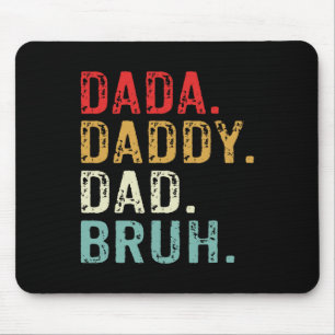 Dada Daddy Papa Bruh Retro Vintage Lustig Vatertag Mousepad