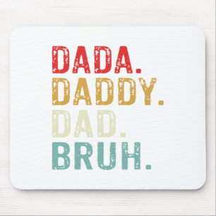 Dada Daddy Papa Bruh Retro Vintage Lustiger Vatert Mousepad