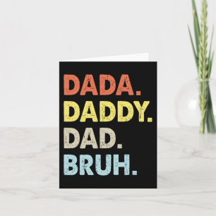 Dada Daddy Papa Bruh Vatertag Spaß Vintage Karte
