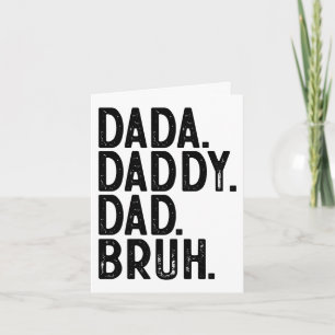 DADA DADDY VATER BRUH Custom FOTO VATHERTAY Karte
