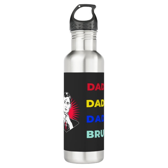 Dada Daddy Vater Bruh Edelstahlflasche (Vorderseite)