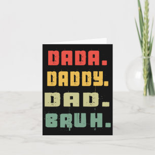 Dada Daddy Vater Bruh Fathers Day Vintag Funny Fat Karte
