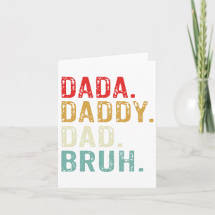 Dada Daddy Vater Bruh Retro Vintag Funny Fathers D Karte