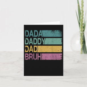 Dada Daddy Vater Bruh Shirt Men Funny Vathers Day Karte