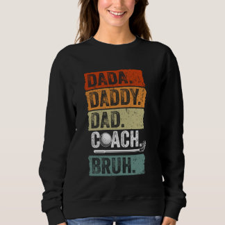 Dada Daddy Vater Bruh Vintag Golf Coach Funny Fami Sweatshirt
