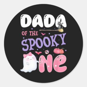 Dada der spöttischen ein 1. Geburtstag Halloween R Runder Aufkleber