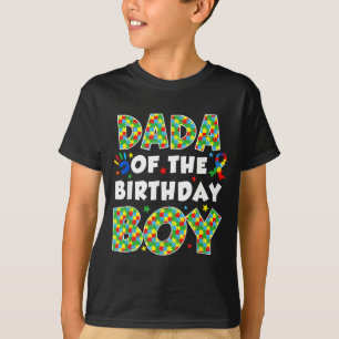 Dada des Geburtstagsjungen Autismus-Bewusstsein Pu T-Shirt
