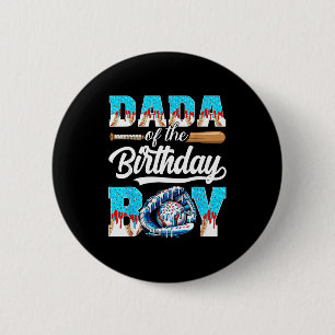 Dada des Geburtstagsjungen Baseball-Eis-Drip Button