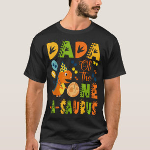 Dada des One-A-Saurus 1. Geburtstag Dinosaurier T-Shirt