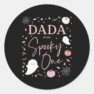 Dada des spooky one Mädchens zum ersten Geburtstag Runder Aufkleber