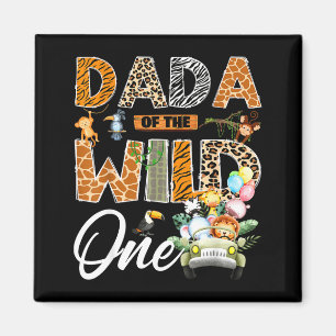 Dada des wilden eins zum 1. Geburtstag Jungen Safa Magnet