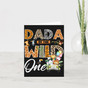 Dada des wilden Jungen 1. Geburtstag Safari Dschun Karte