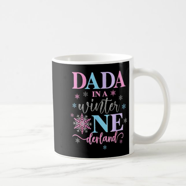 Dada In A Winter Onederland Birthday Girl Sweet Sn Kaffeetasse (Rechts)