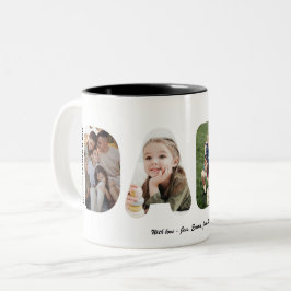 Dada individuelles Wort Foto personalisierter Vate Zweifarbige Tasse