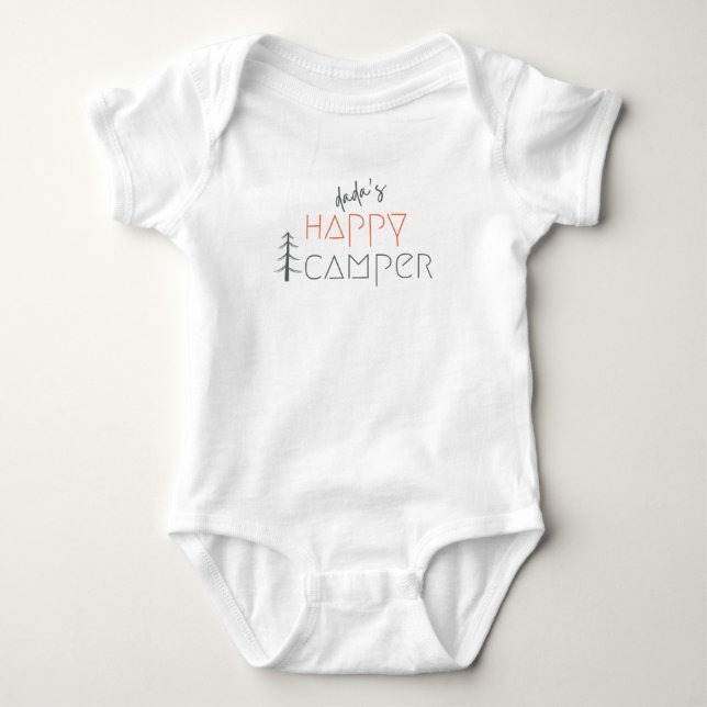 dada ist ein glücklicher Camper. Baby Bodyssuits & Strampler (Vorderseite)