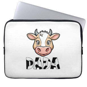 Dada Kuh Print Cow Muster Vatertag Laptopschutzhülle