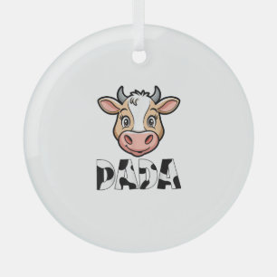 Dada Kuh Print Cow Muster Vatertag Ornament Aus Glas