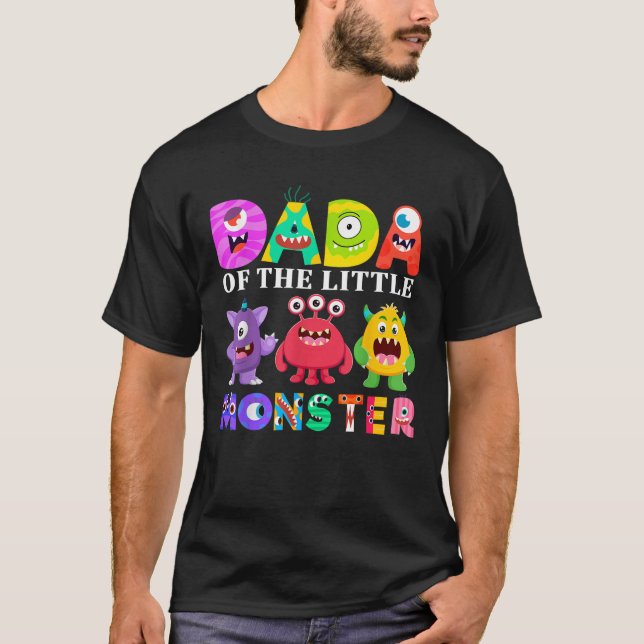 Dada Little Monster Kids 1st Birthday Party Family T-Shirt (Vorderseite)
