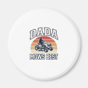 Dada mäht beste Vintage-Rasenmäher-Shirt Design_1 Magnet