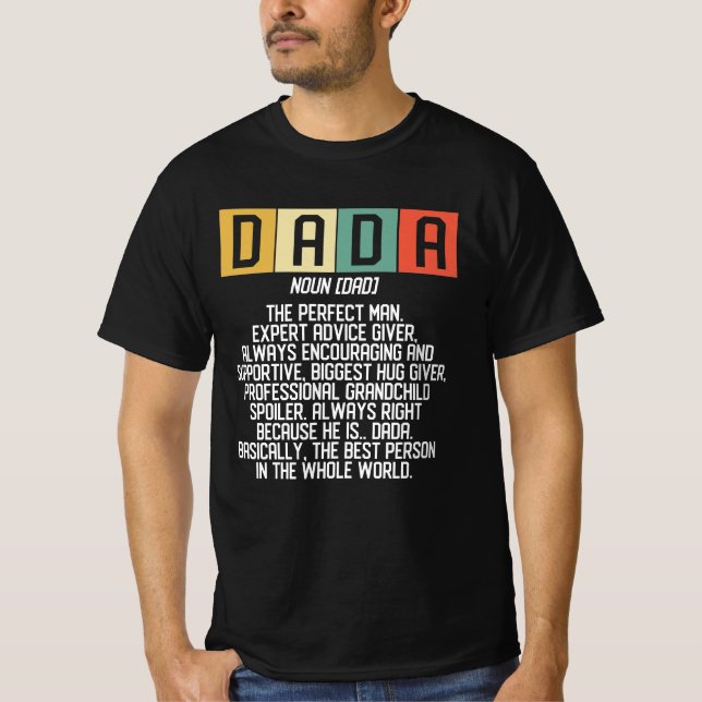 Dada Meaning Vater Definition Funny Pater Best Vat T-Shirt (Vorderseite)