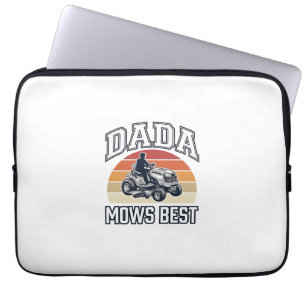 Dada Mows Best Vintage-Rasenmäher-Shirt-Design_1 Laptopschutzhülle