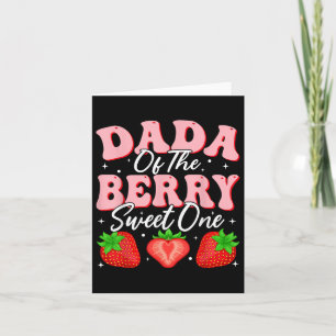 Dada of the Berry Sweet One Strawberry 1st Birthda Karte