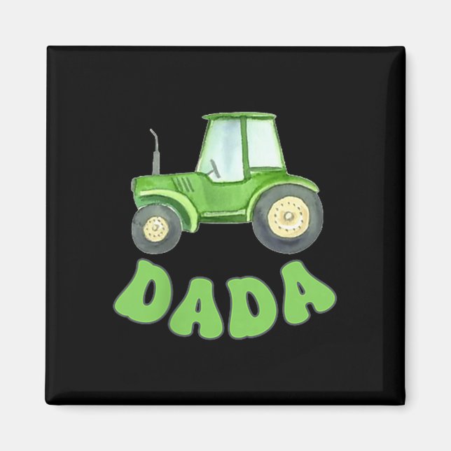 Dada Of The Birthday Boy Tractor Farm Trucks Famil Magnet (Vorne)