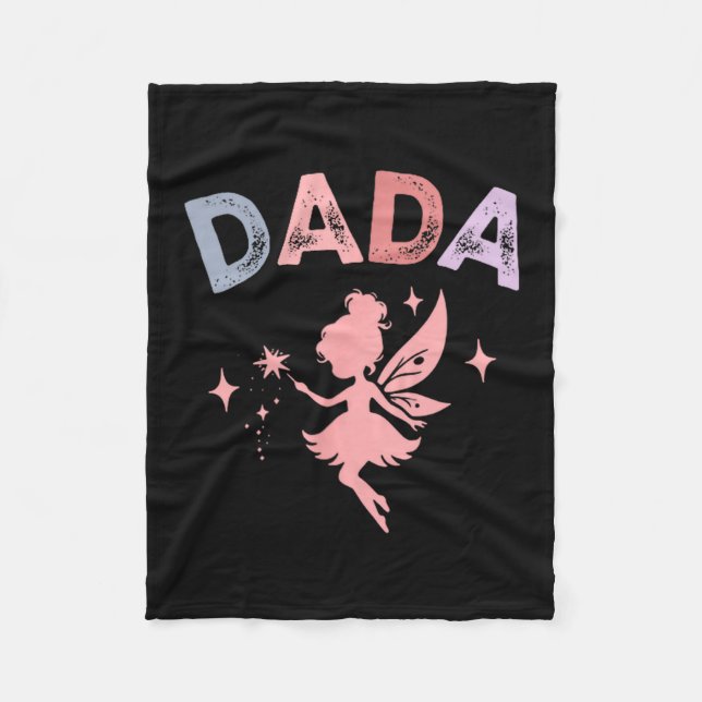 Dada Of The Little Fairy Birthday Girl Family Matc Fleecedecke (Vorderseite)