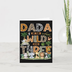 Dada of the Wild & Drei Zoo 3. Geburtstagssafa Karte