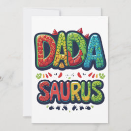 DADA SAURUS Card - Fun Dinosaur Vater Celebration Einladung