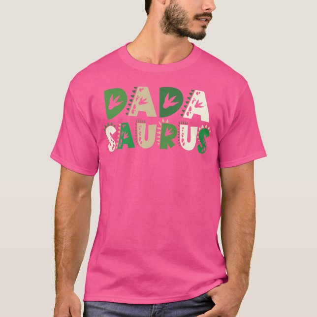 Dada Saurus Matching Family Geburtstag Dinosaurier T-Shirt (Vorderseite)