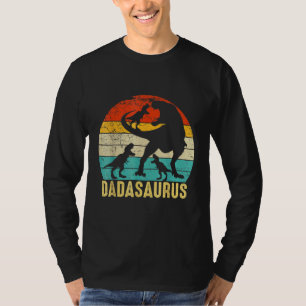 Dada Saurus Rex Dada Dinosaurier 3 Drei Kinder Tot T-Shirt