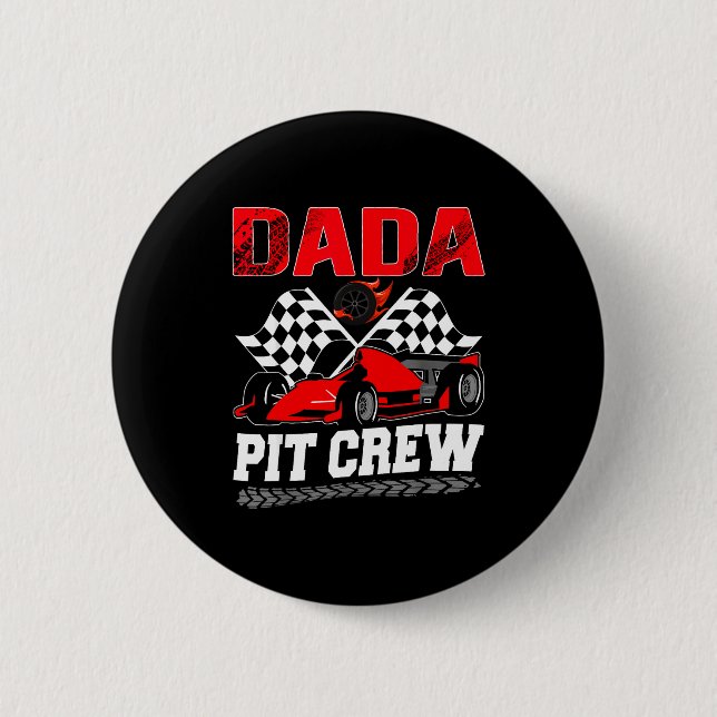 Dada T Crew Racing Family Race Car Birthday Boy  Button (Vorderseite)