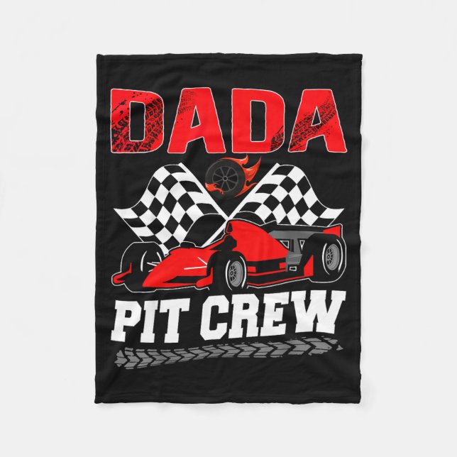Dada T Crew Racing Family Race Car Birthday Boy  Fleecedecke (Vorderseite)