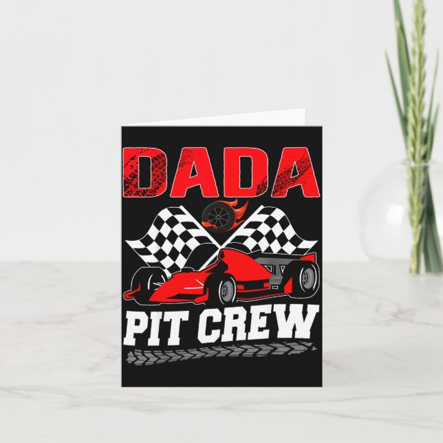 Dada T Crew Racing Family Race Car Birthday Boy  Karte (Vorderseite)