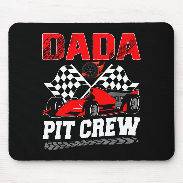 Dada T Crew Racing Family Race Car Birthday Boy  Mousepad (Vorne)